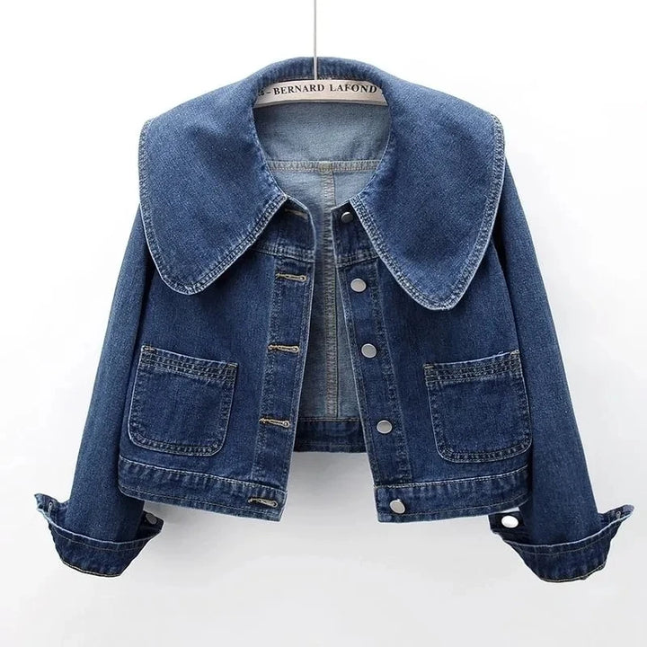 Helena - Wide-Collar Denim Jacket