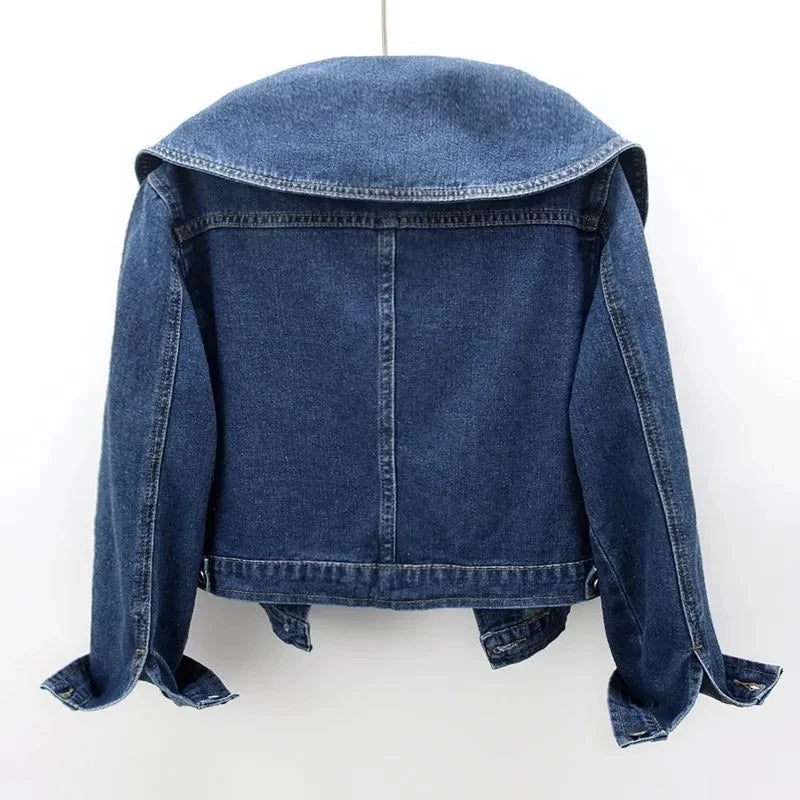 Helena - Wide-Collar Denim Jacket
