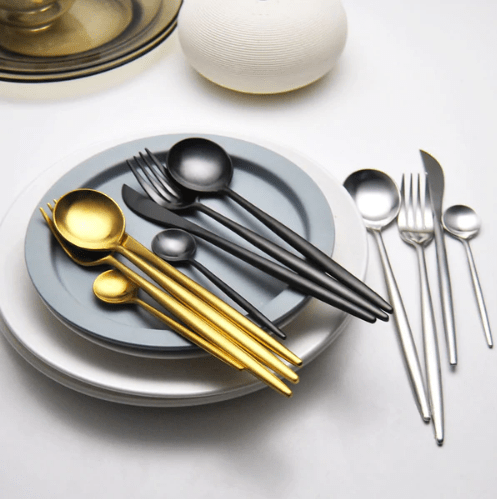 24-Piece Two-Tone Gold and Silver Stainless Steel Cutlery Set | Vionara