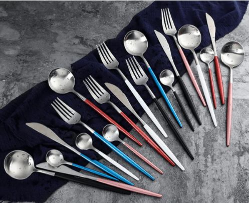 24-Piece Two-Tone Gold and Silver Stainless Steel Cutlery Set | Vionara