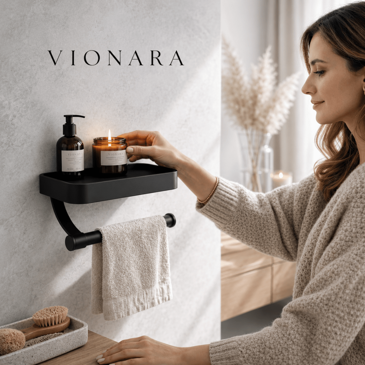 Virelle Maison - Porte-papier toilette mural en acier inoxydable | Vionara