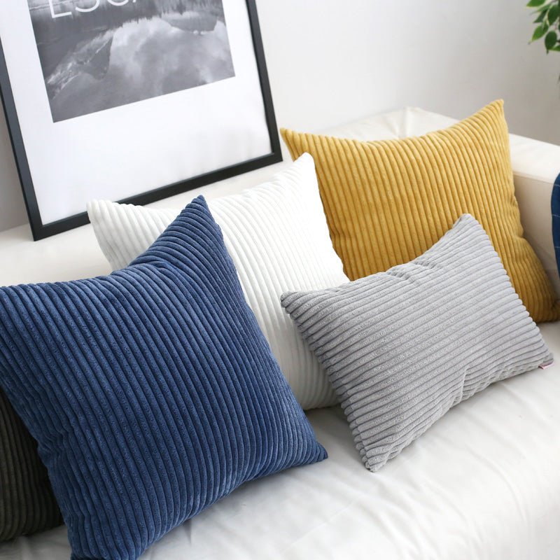 Vionara - Housse de coussin en velours côtelé doux et texturé | Vionara