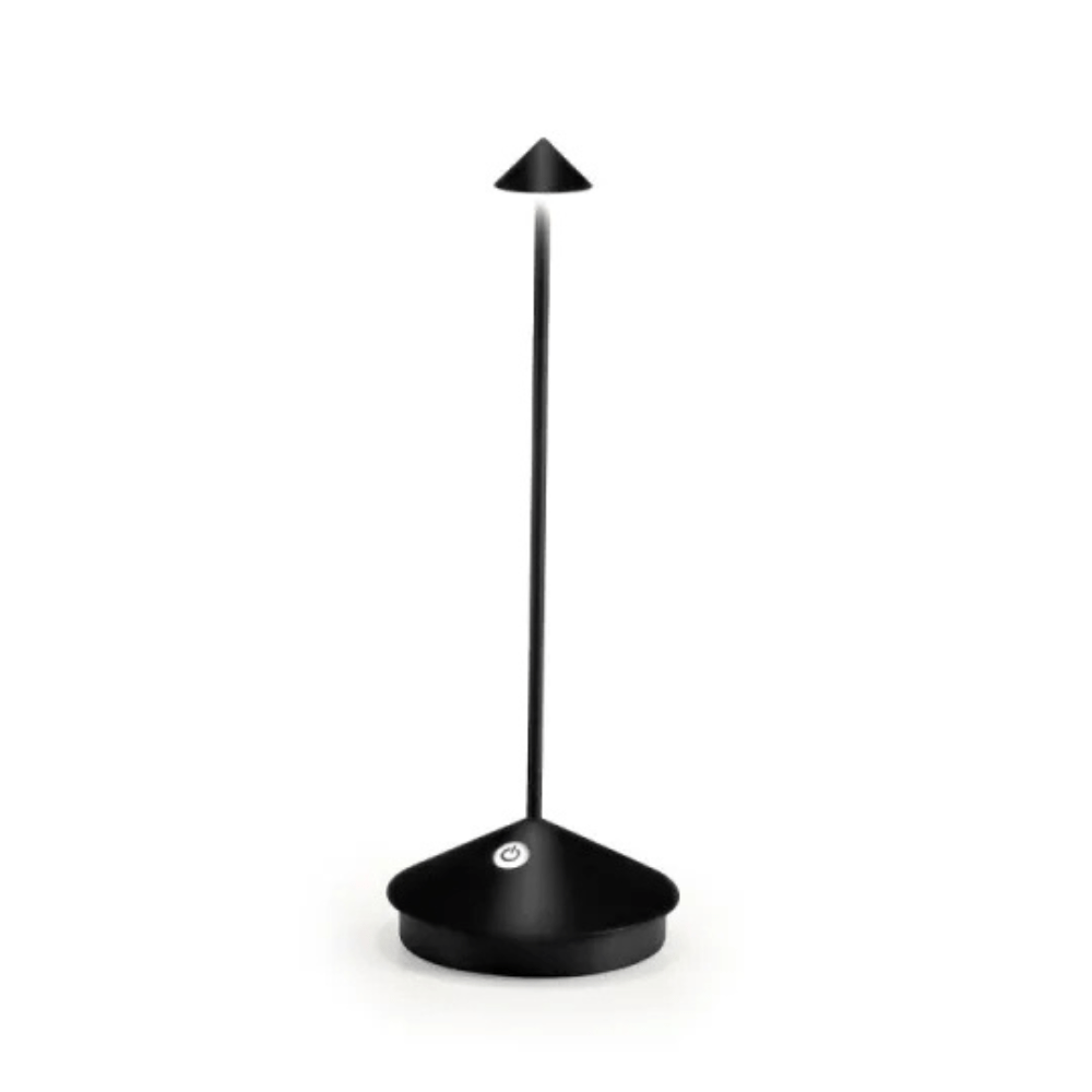 Vionara - Lampe de table LED sans fil en aluminium brossé | Vionara