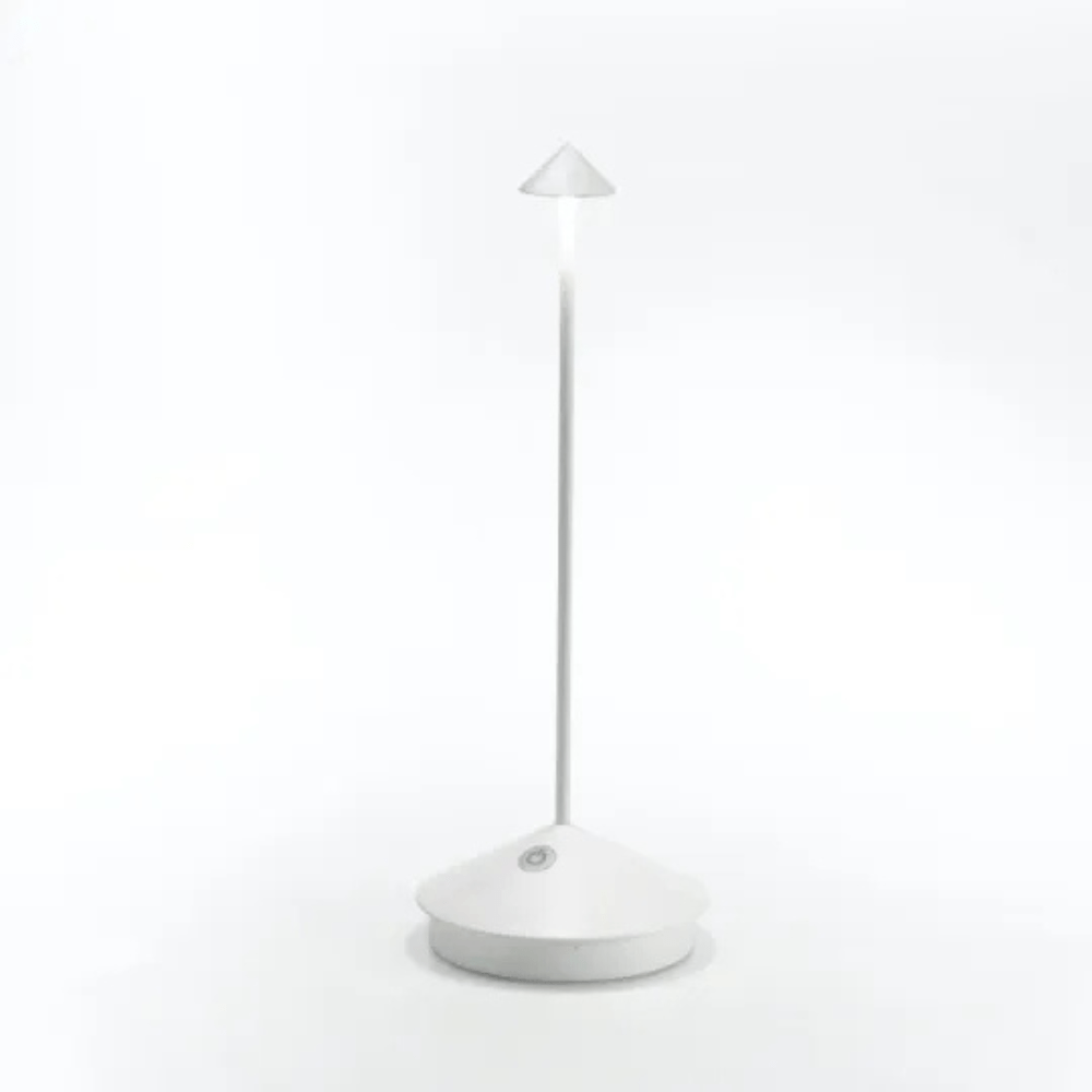 Vionara - Lampe de table LED sans fil en aluminium brossé | Vionara