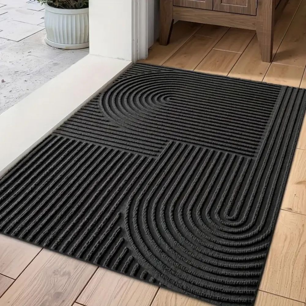 Vionara - Paillasson absorbant à lignes courbes en microfibre | Vionara