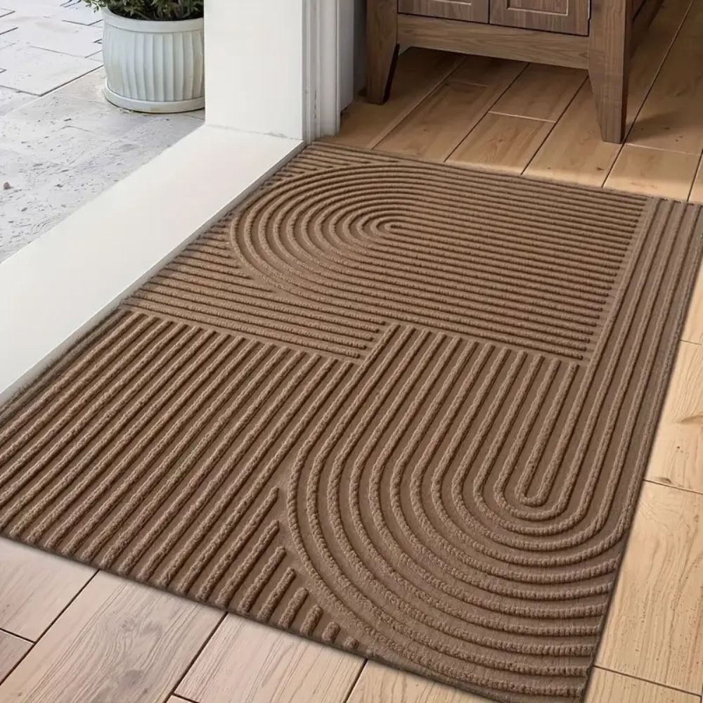 Vionara - Paillasson absorbant à lignes courbes en microfibre | Vionara