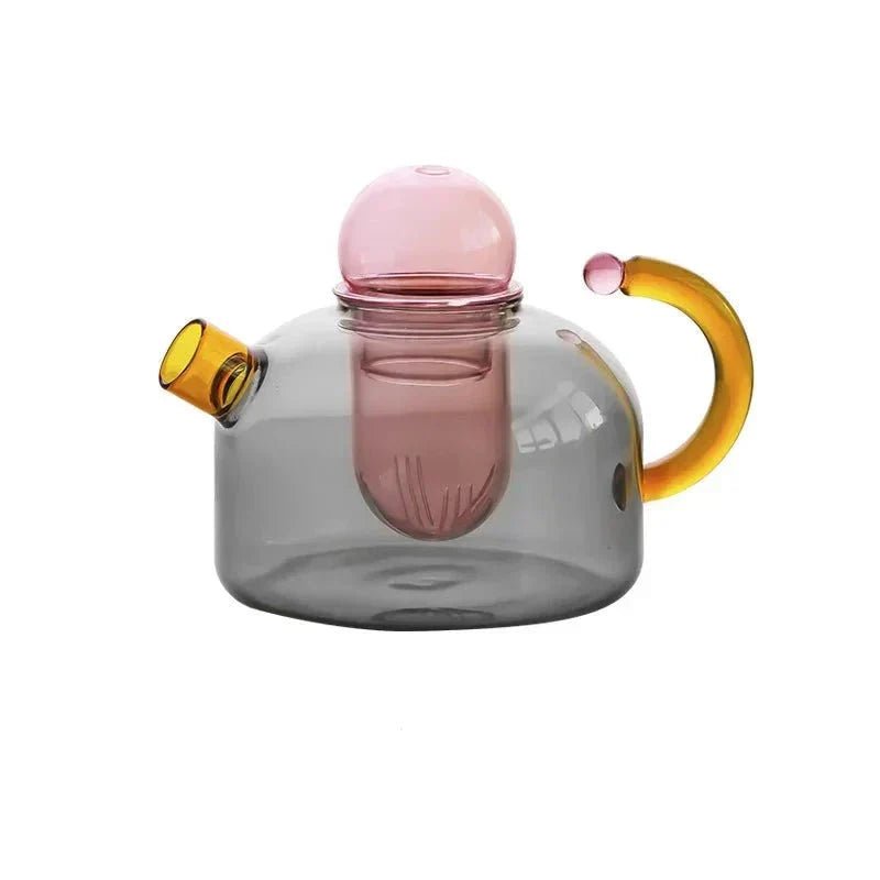 Vionara - Bouilloire translucide en verre borosilicate avec tasses | Vionara