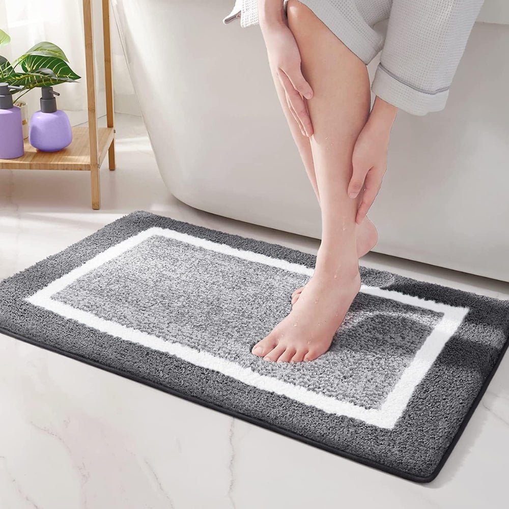 Vionara - Tapis de bain antidérapant à bordure moderne | Vionara