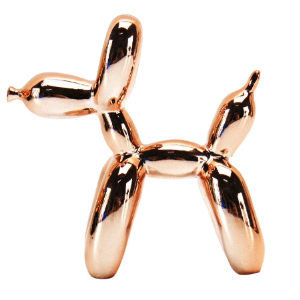 Vionara - Statue décorative chien ballon en résine brillante | Vionara