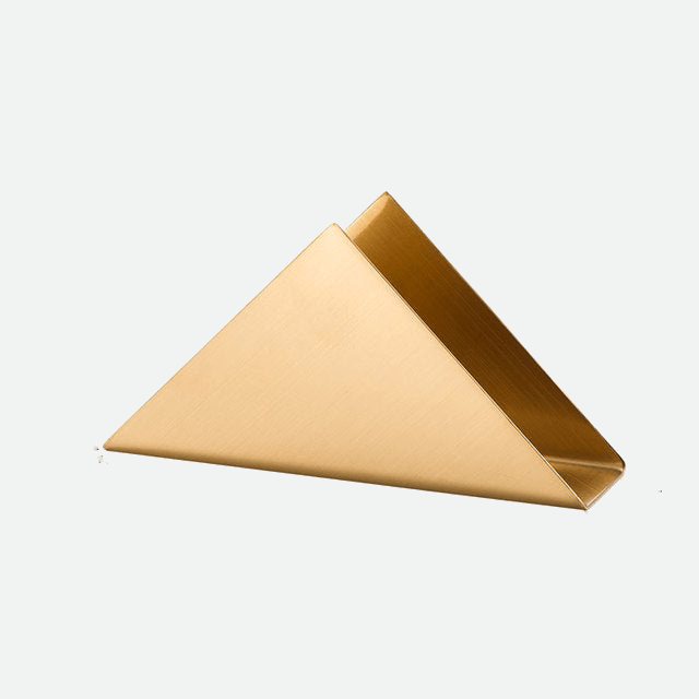 Vionara - Porte-serviettes de table en acier doré au design sculptural | Vionara