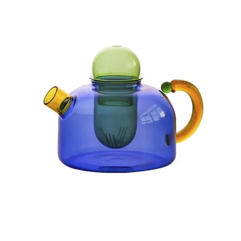 Vionara - Bouilloire translucide en verre borosilicate avec tasses | Vionara