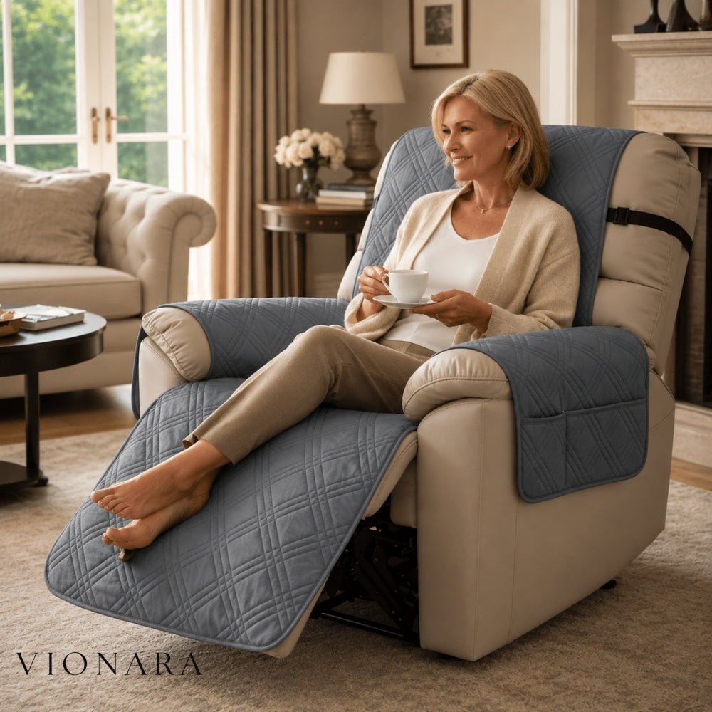Vionara - Housse protectrice imperméable pour fauteuil relax matelassé | Vionara