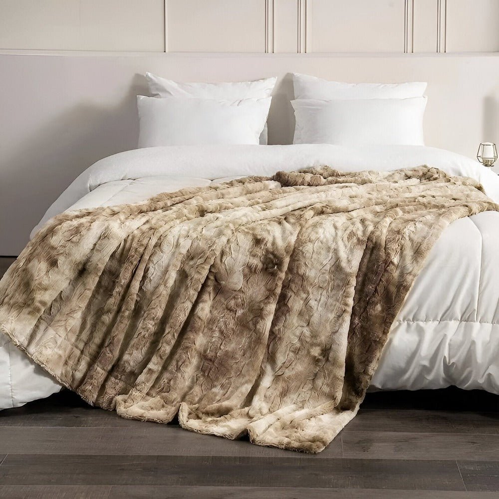 Vionara - Plaid en polaire double face ultra-doux pour chambre et salon | Vionara