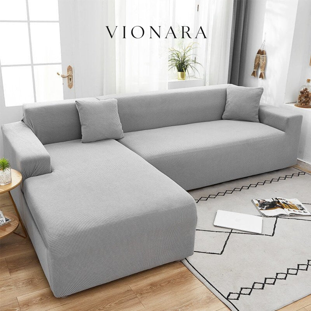 Vionara - Housse de canapé extensible en tissu texturé | Vionara