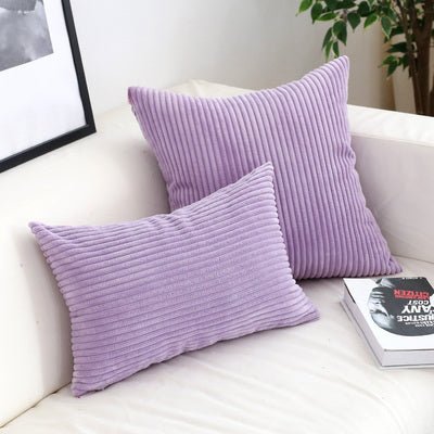 Vionara - Housse de coussin en velours côtelé doux et texturé | Vionara