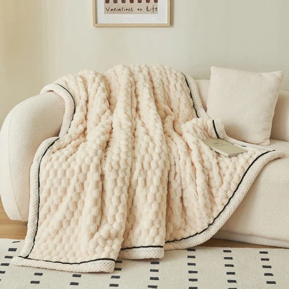 Vionara - Plaid décoratif en sherpa texturé et doux au toucher | Vionara