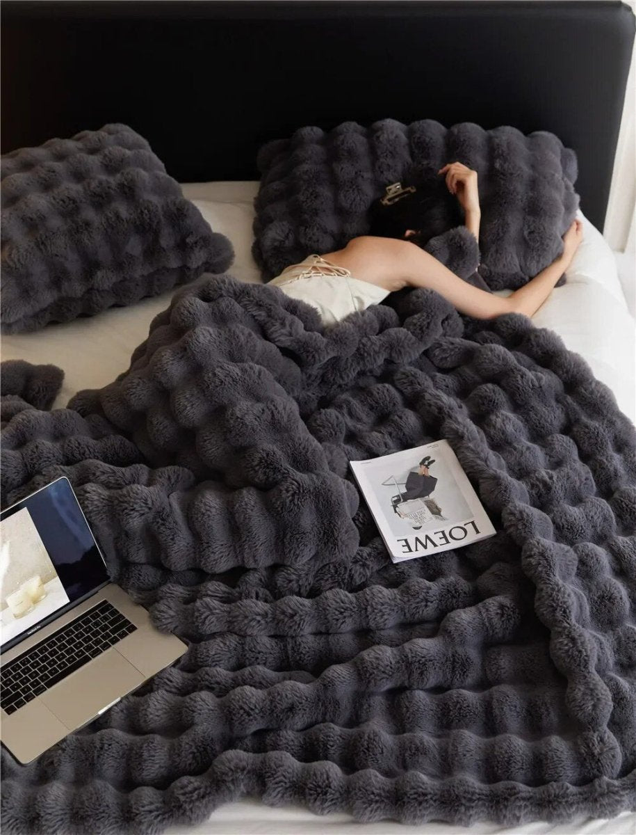 Vionara - Couverture en laine synthétique double face et ultra-douce | Vionara