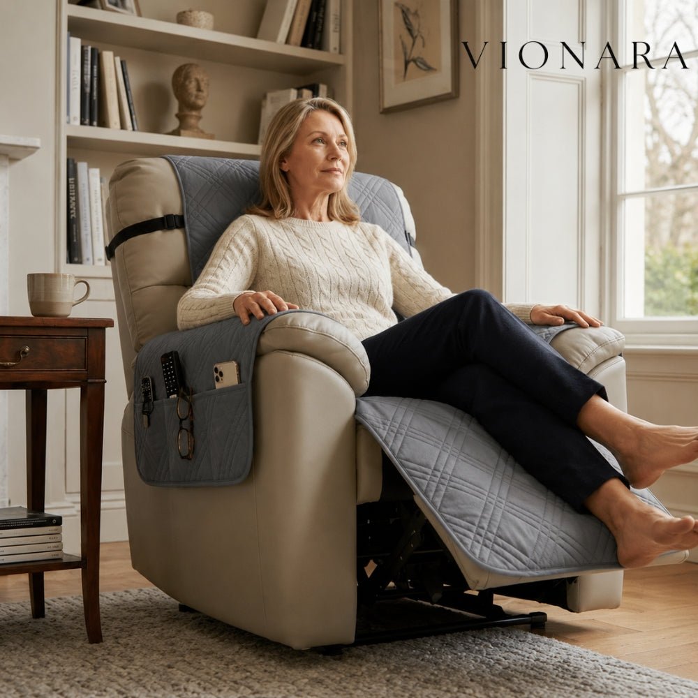 Vionara - Housse protectrice imperméable pour fauteuil relax matelassé | Vionara