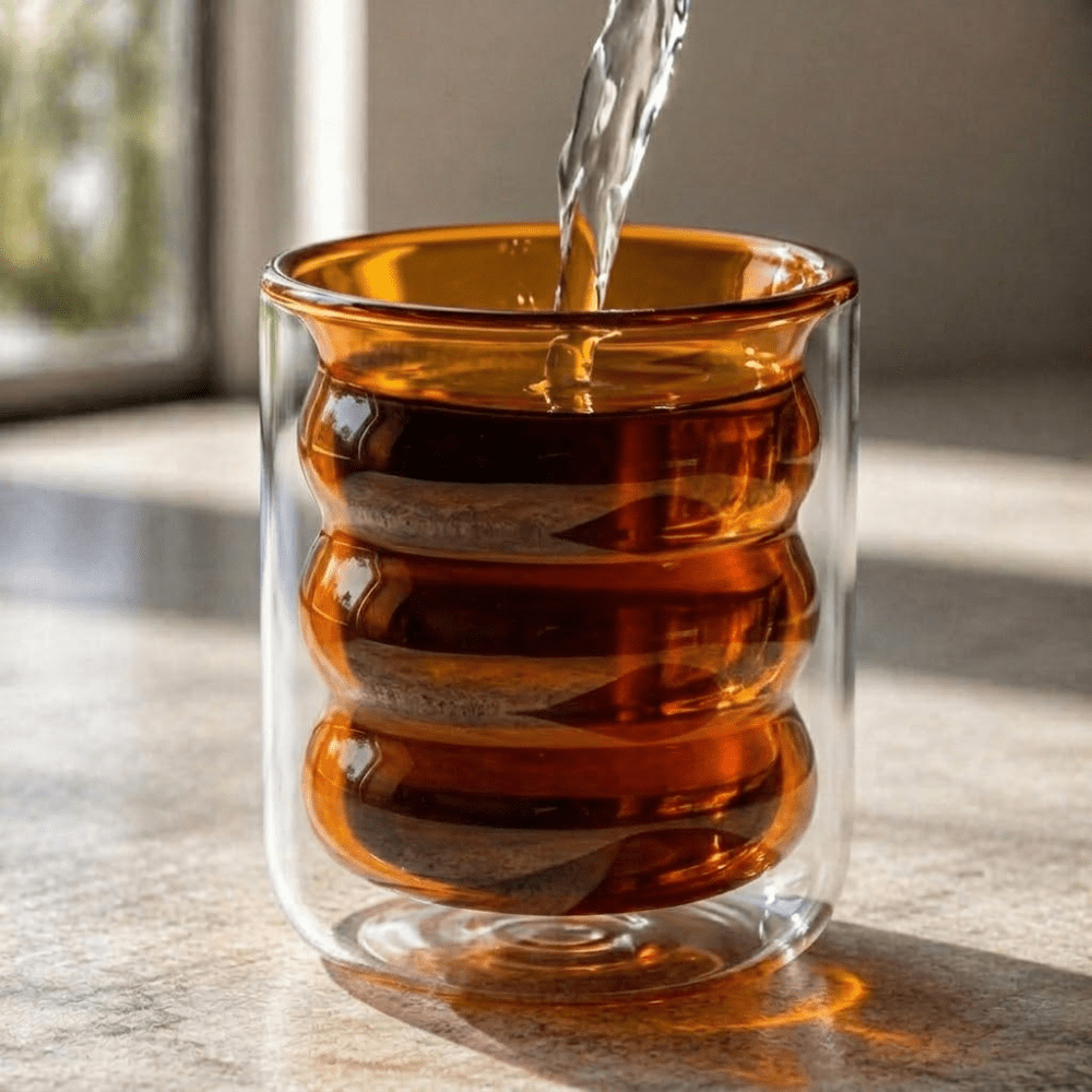 Vionara - Tasse en verre ondulé à double paroi | Vionara