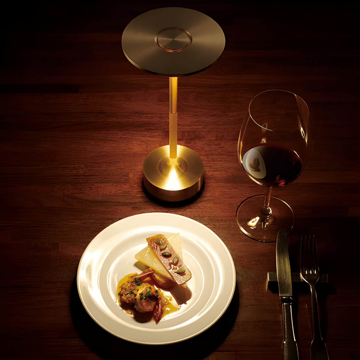 Vionara - Lampe de table sans fil en métal – Dimmable avec commande tactile | Vionara