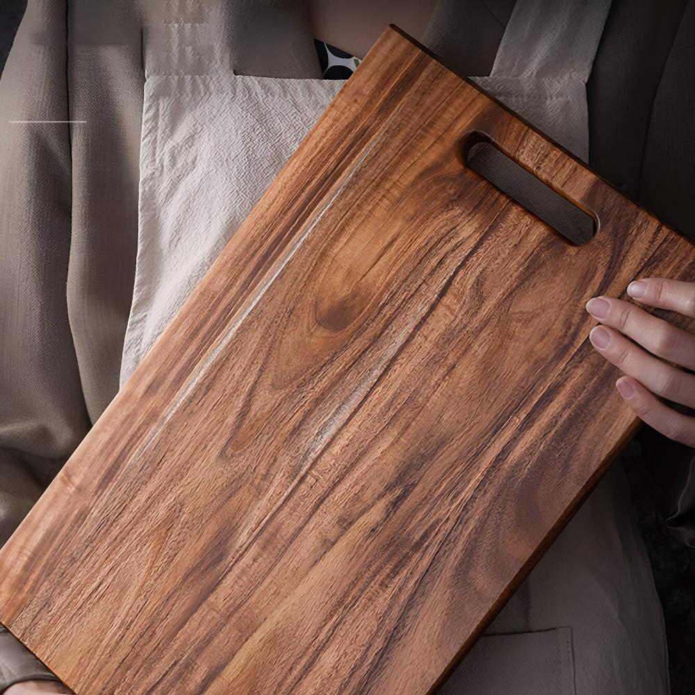 Vionara - Planche à découper en bois d’acacia massif avec poignée | Vionara
