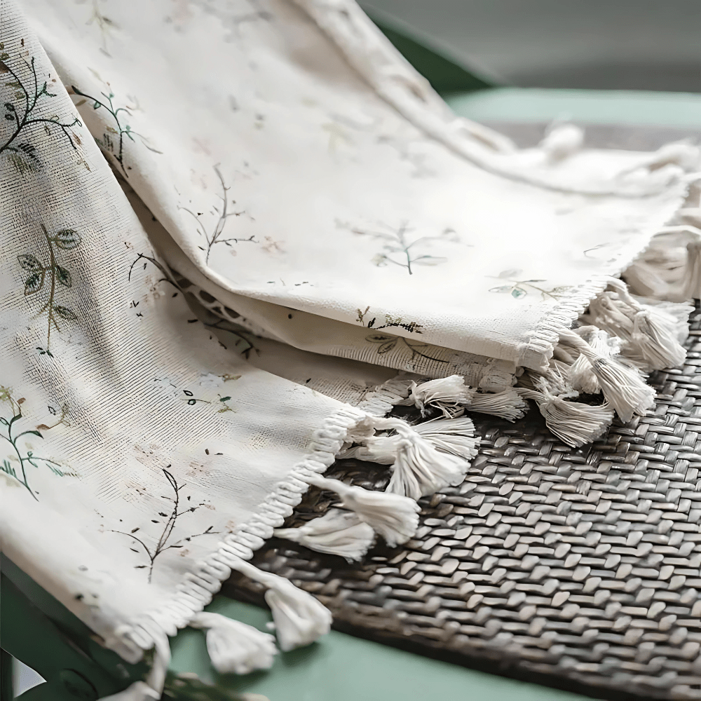 Vionara - Rideau en dentelle florale semi-occultant patchwork