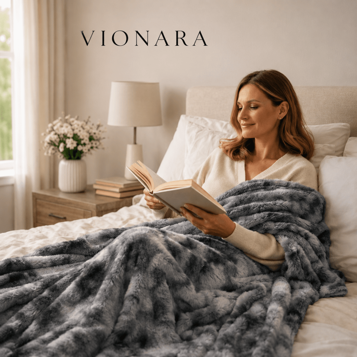 Vionara - Plaid en polaire double face ultra-doux pour chambre et salon | Vionara