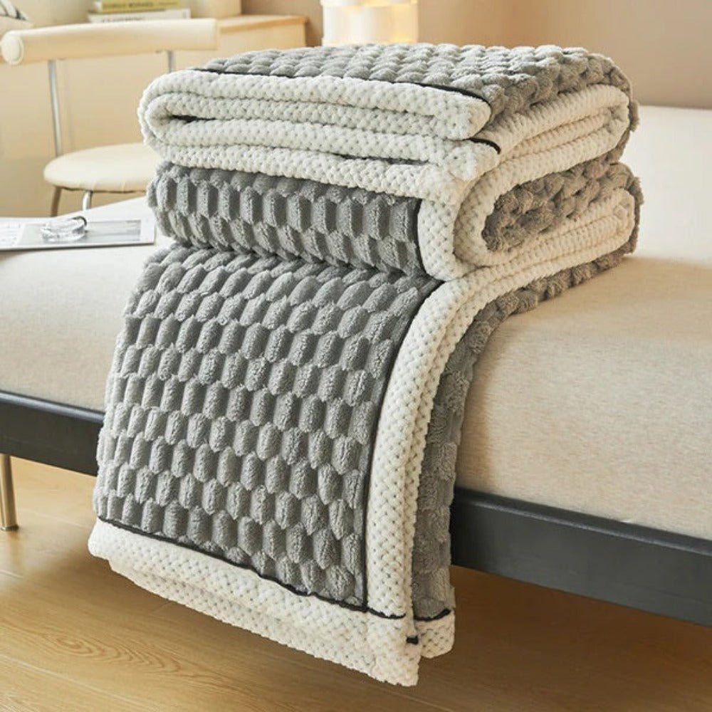 Vionara - Plaid décoratif en sherpa texturé et doux au toucher | Vionara