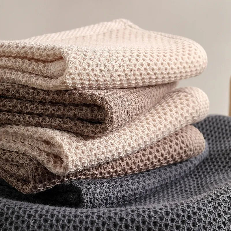 Vionara - Lot de 6 torchons en coton gaufré – Tissage absorbant texturé | Vionara