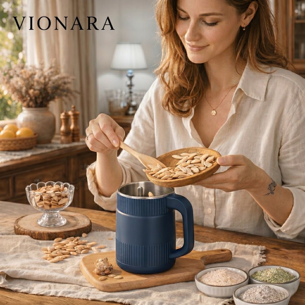 Vionara - Moulin électrique compact en acier pour grains et graines | Vionara
