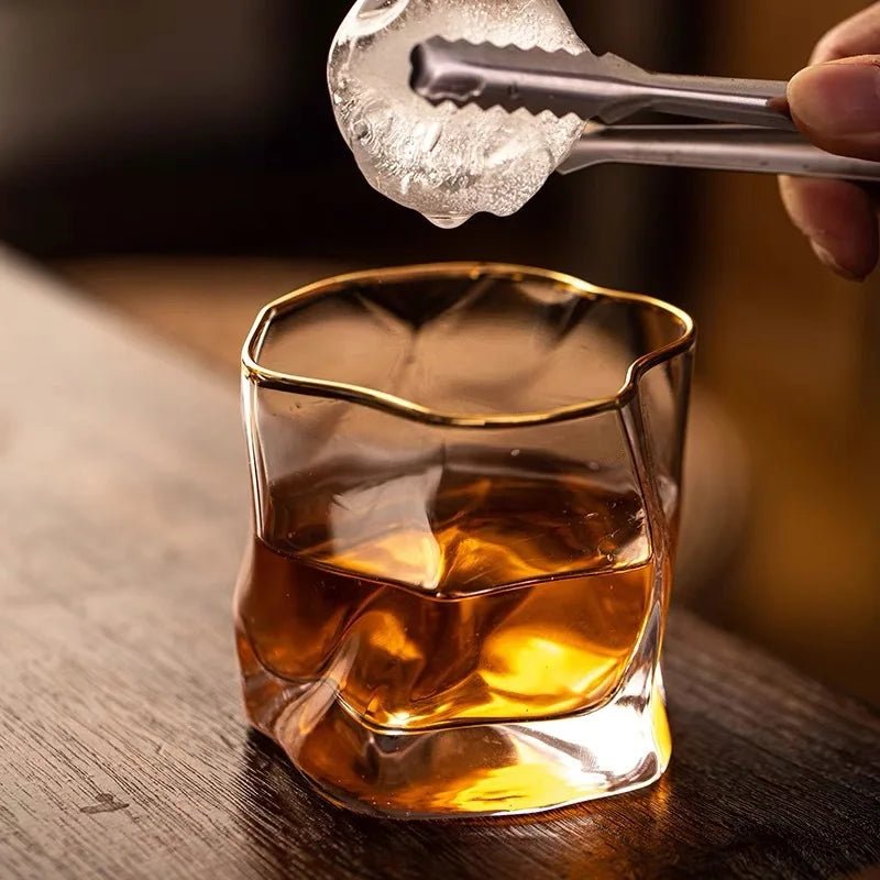 Vionara - Verres à whisky en verre texturé soufflé à la main | Vionara