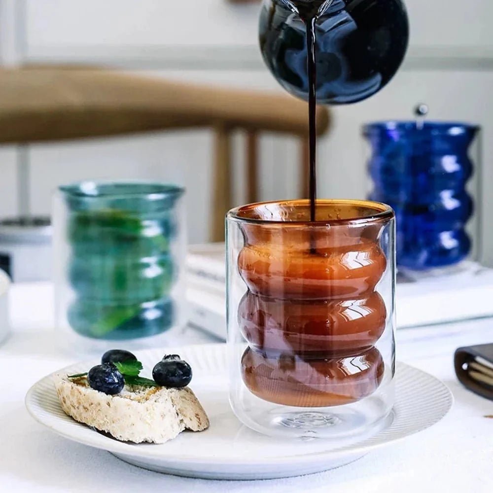 Vionara - Tasse en verre ondulé à double paroi | Vionara