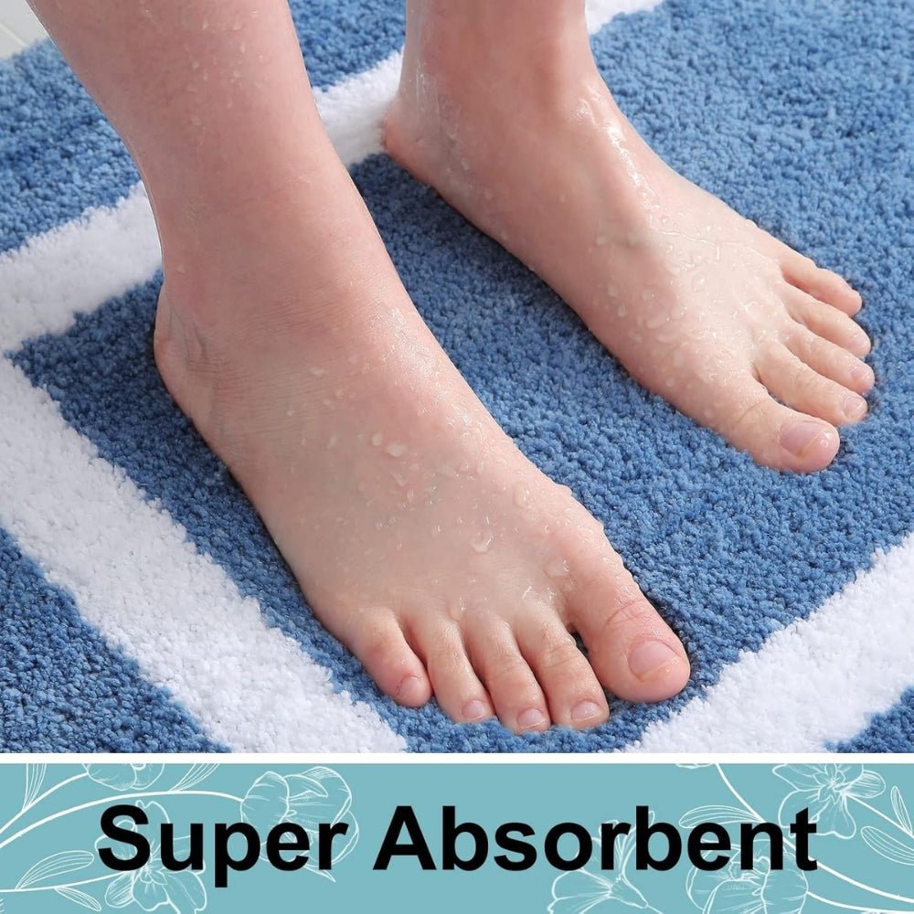 Vionara - Tapis de bain antidérapant à bordure moderne | Vionara