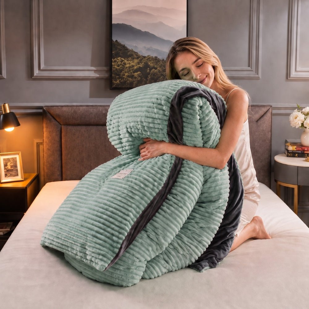 Vionara - Housse de couette en velours texturé – Toucher doux et chaleureux | Vionara