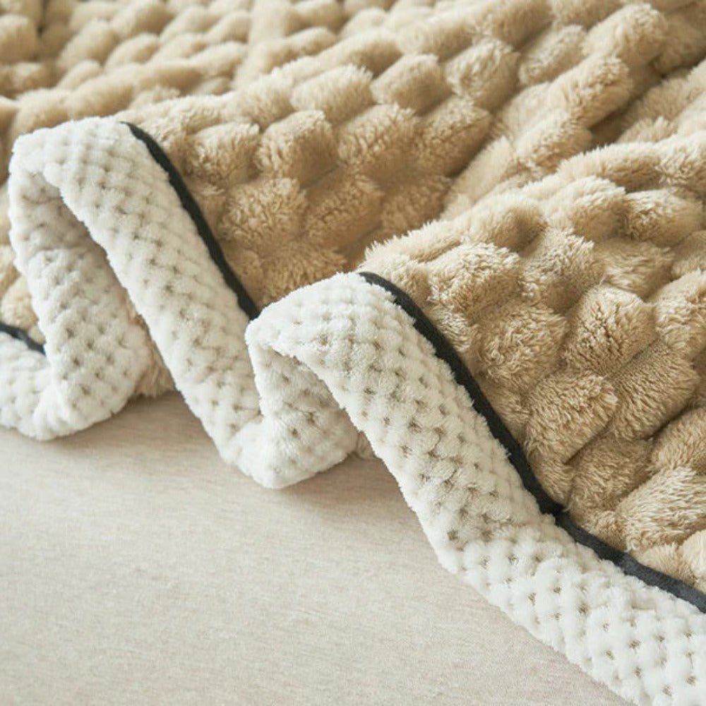 Vionara - Plaid décoratif en sherpa texturé et doux au toucher | Vionara