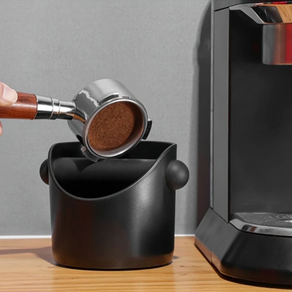 Vionara - Boîte à marc de café en ABS mat, compacte et antidérapante