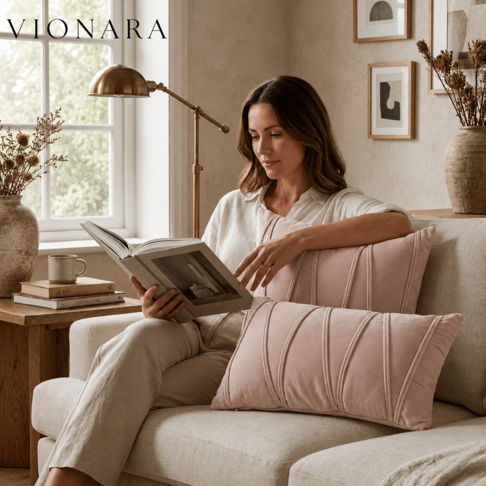 Vionara - Coussin décoratif en velours doux avec housse amovible | Vionara