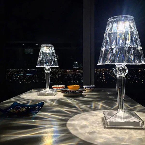 Vionara - Lampe de table en cristal acrylique texturé | Vionara