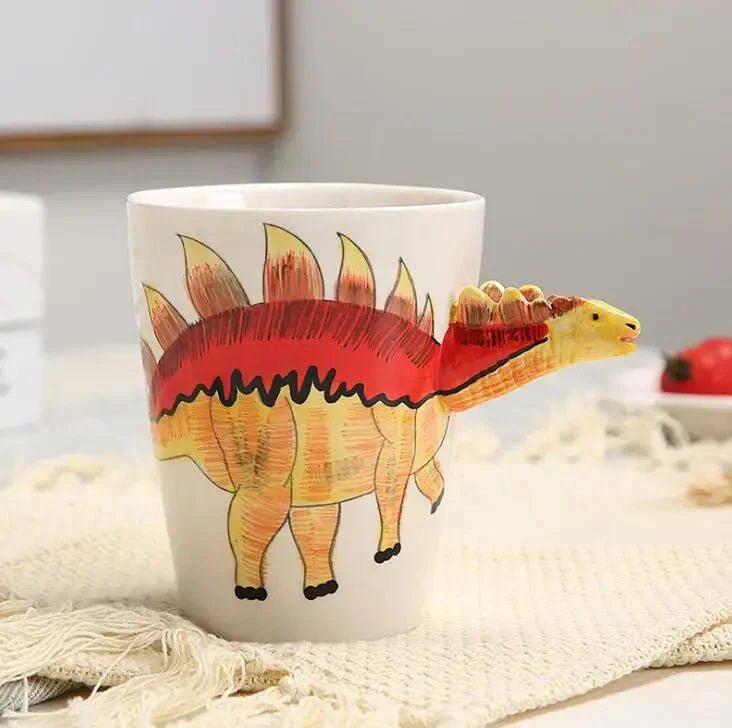 Vionara - Mug en céramique peint à la main – Motif dinosaure ludique | Vionara