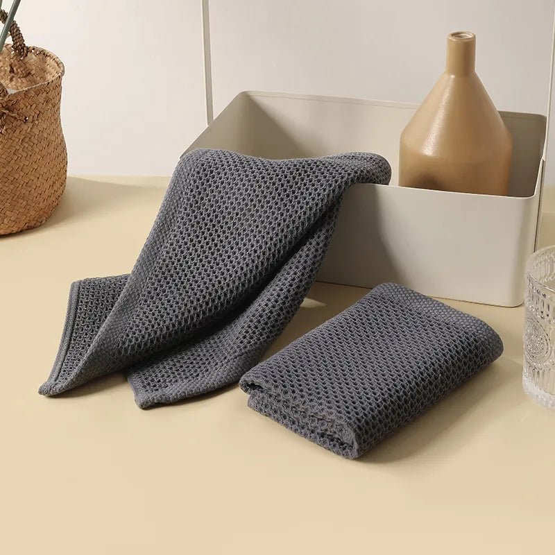 Vionara - Lot de 6 torchons en coton gaufré – Tissage absorbant texturé | Vionara