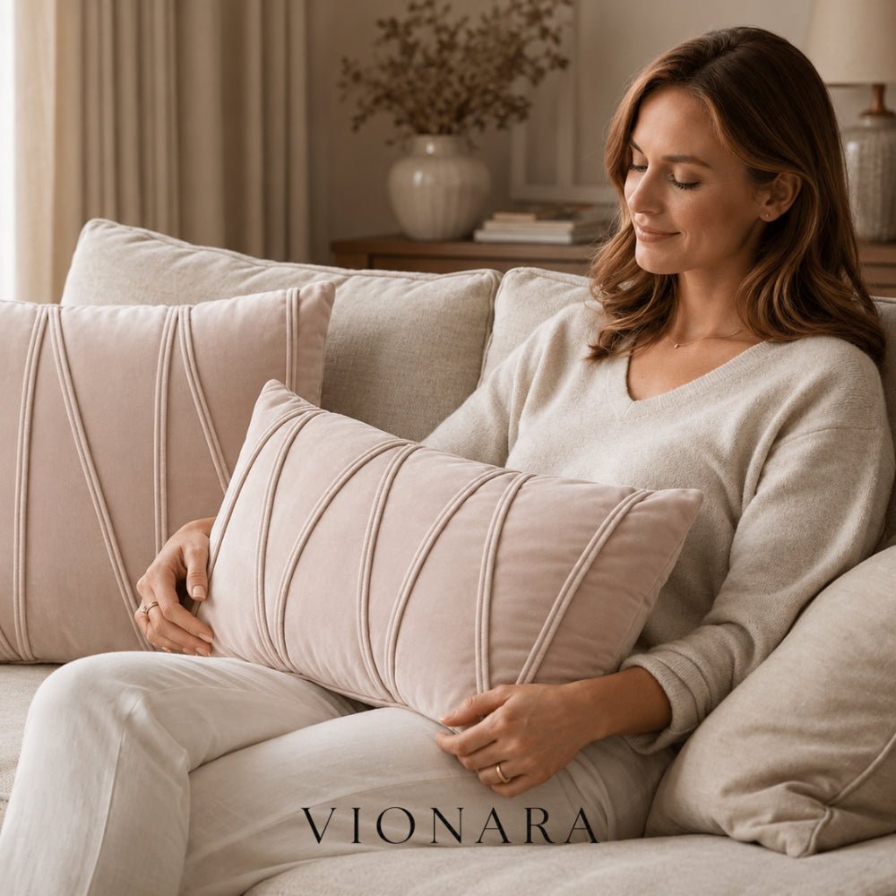 Vionara - Coussin décoratif en velours doux avec housse amovible | Vionara