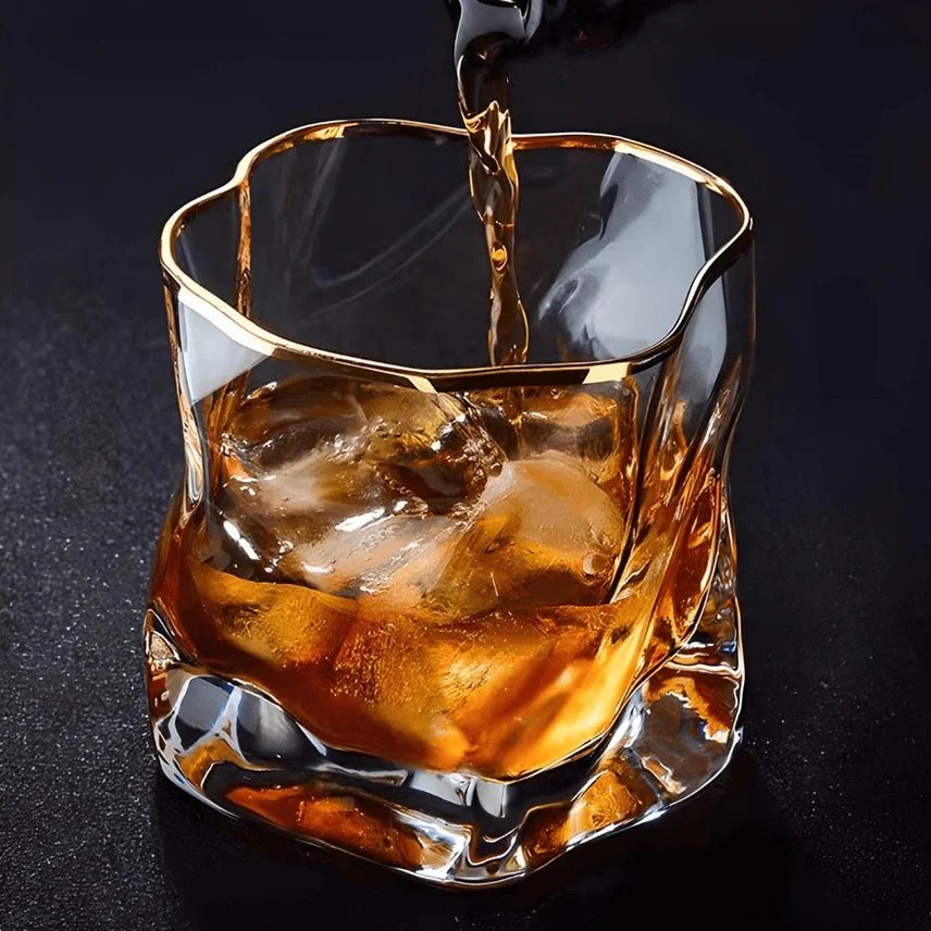 Vionara - Verres à whisky en verre texturé soufflé à la main | Vionara