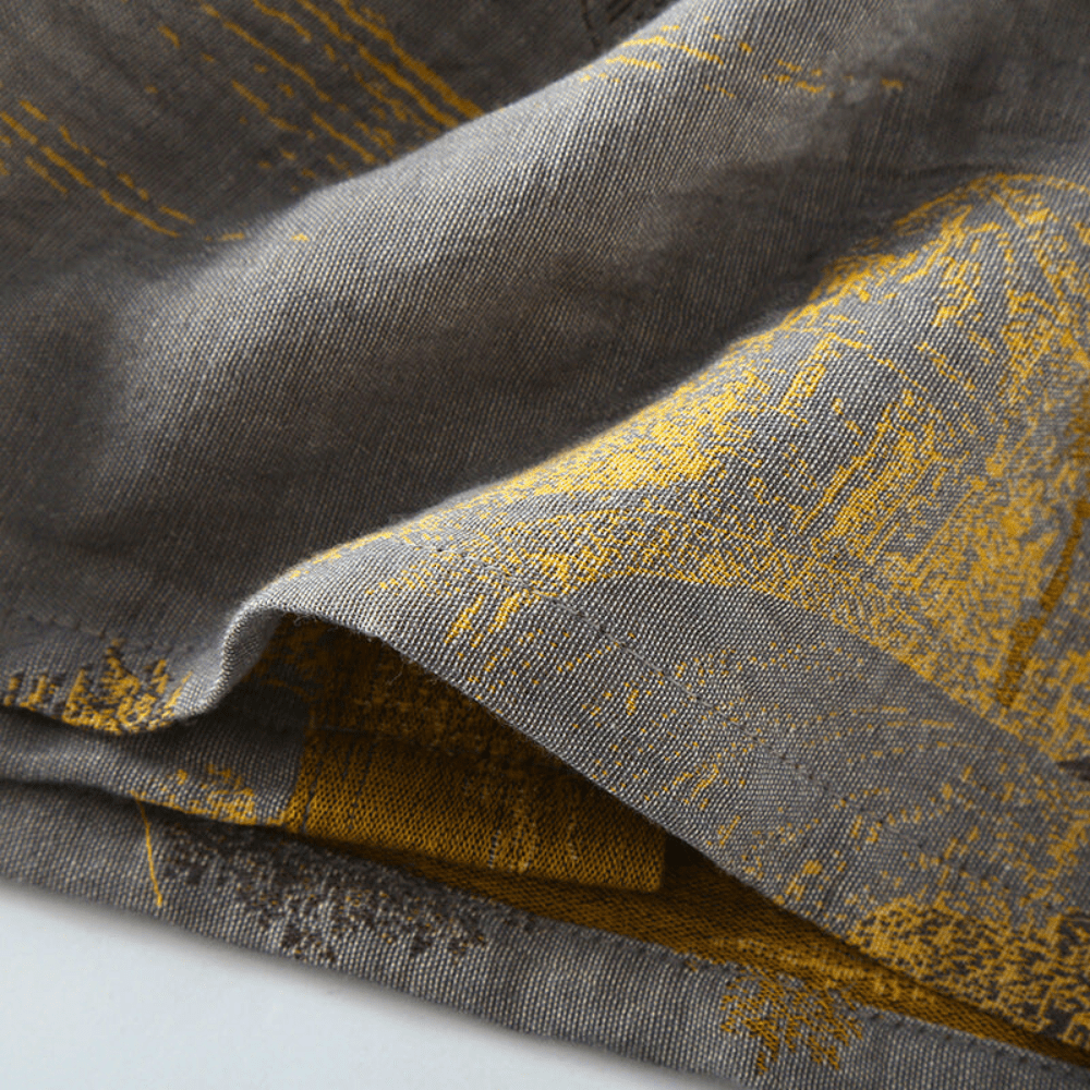 Vionara - Peignoir kimono en coton gaufré naturel à coupe ample | Vionara