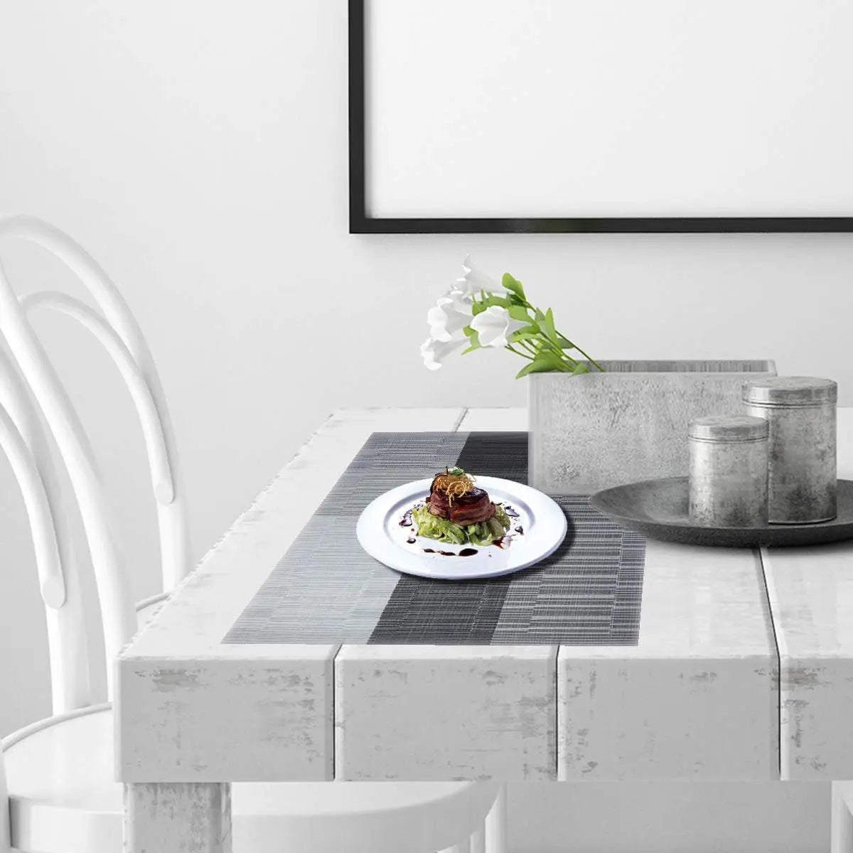 Vionara - Set de sets de table tissés lavables – Surface résistante à la chaleur | Vionara
