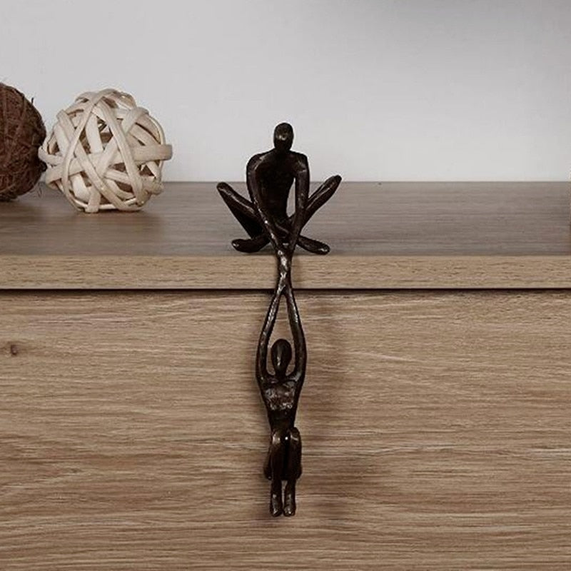 Vionara - Sculpture décorative cœurs enlacés en résine | Vionara