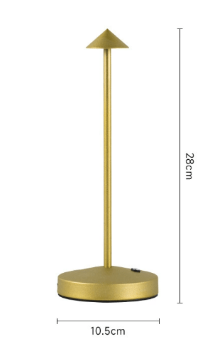 Vionara - Lampe de table LED sans fil en aluminium brossé | Vionara