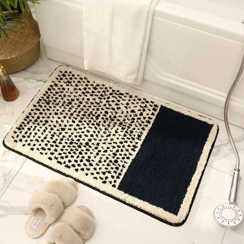 Vionara - Tapis de bain en polyester à motif abstrait antidérapant | Vionara