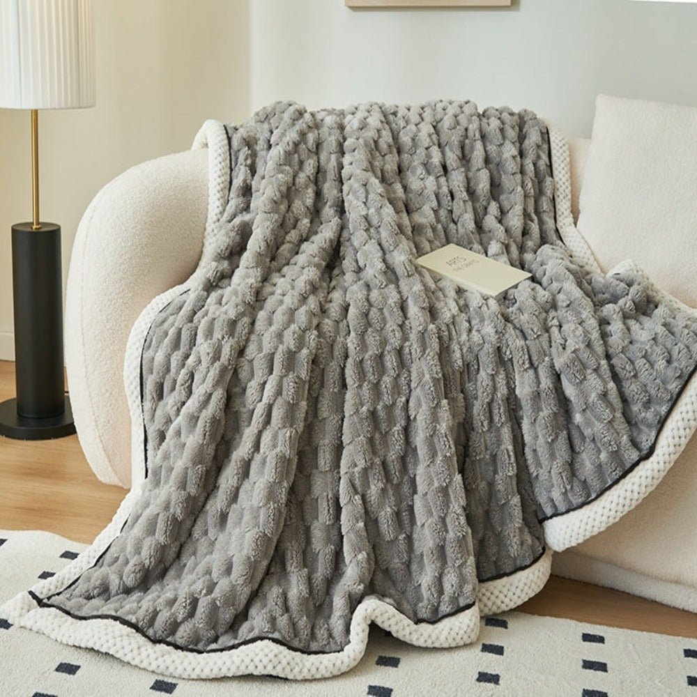 Vionara - Plaid décoratif en sherpa texturé et doux au toucher | Vionara
