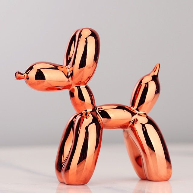 Vionara - Statue décorative chien ballon en résine brillante | Vionara