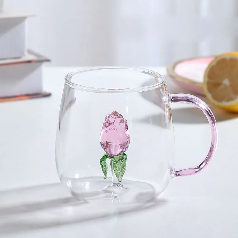 Vionara - Tasse en verre borosilicate avec motif animal 3D | Vionara